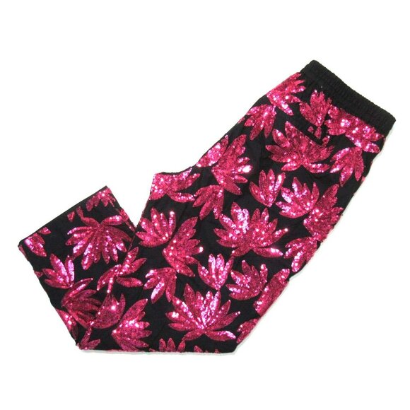 NWT J.Crew Collection High-Rise Cotton-Poplin Pant with Sequins in Black 16 - Picture 5 of 5